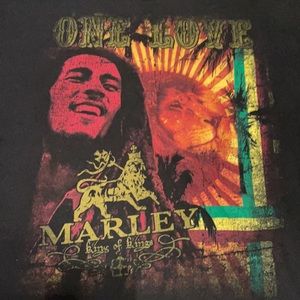 Bob Marley One Love King Of Kings Band Graphic Tee